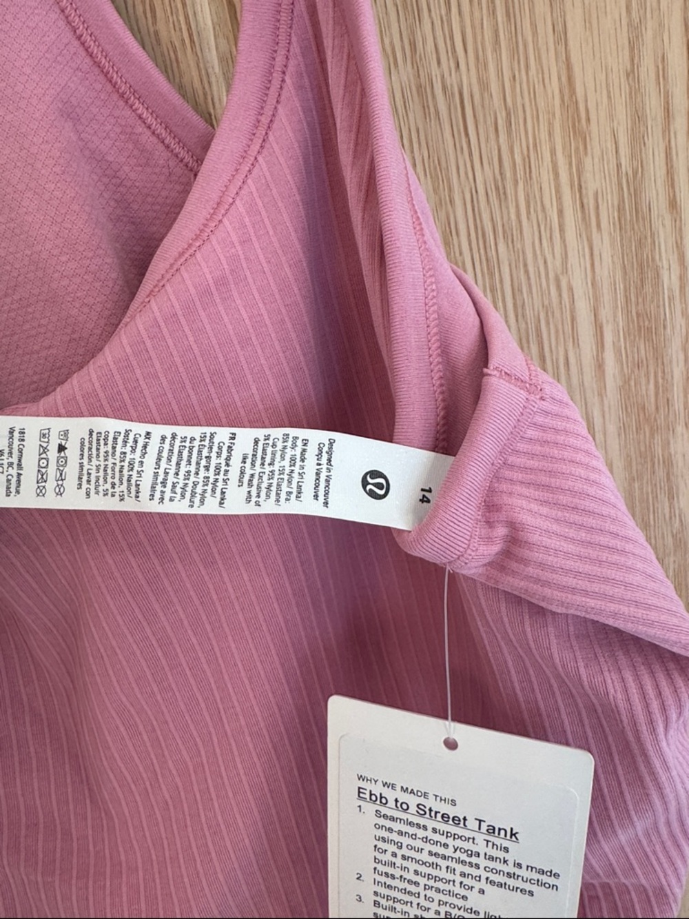 Lululemon ebb to street Racerback Tank Top - Pink - Picture 3 of 4